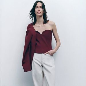 NWT Maroon corset Zara